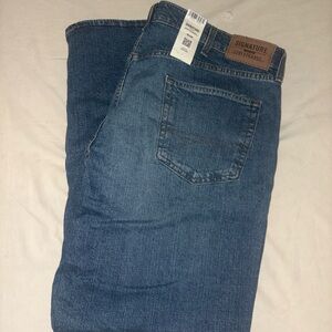 NWT Levi Strauss Signature Men's Relaxed Fit Blue Jeans 42x30 Ultimate Flex